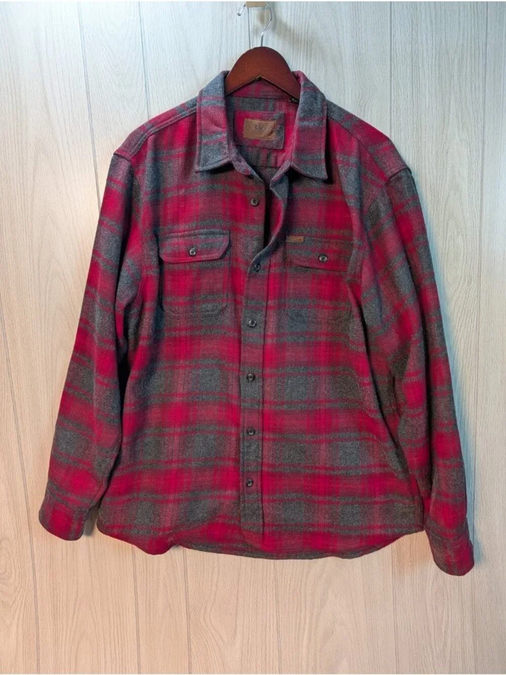 Men's Orvis Classic Fit Heavyweight Double Sz XL Brushed Flannel Shirt Pockets